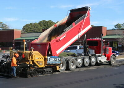 closeup of turner asphalt truck