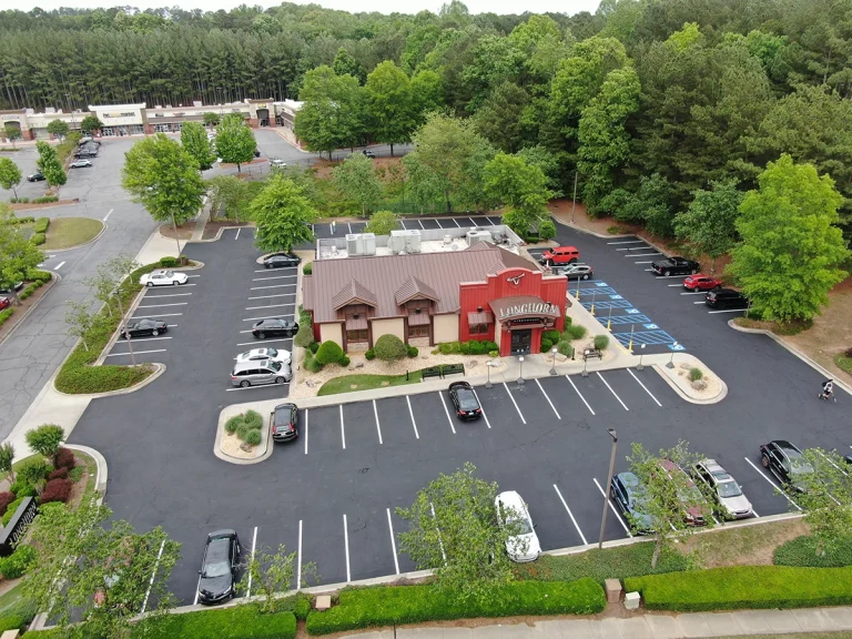 after asphalt repairs and sealcoating restaurant in woodstock, ga