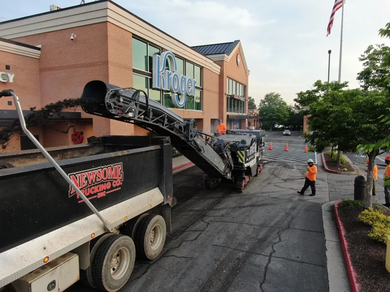 after repaving a shopping center in kennesaw, ga