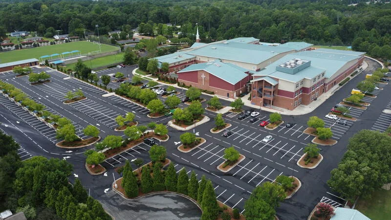 Church parking lot paved by turner asphalt