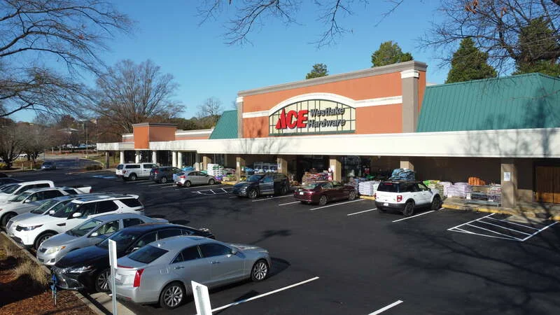 hardware store parking lot