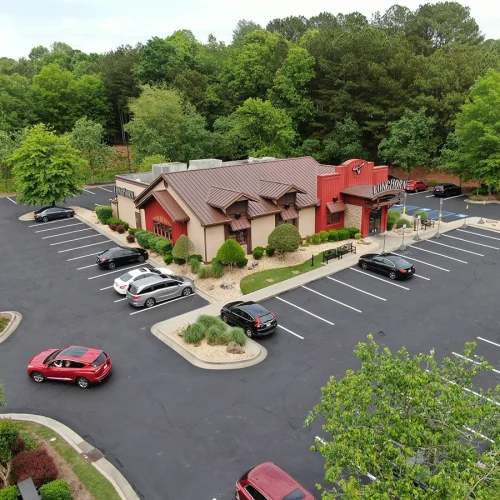 after asphalt repairs and sealcoating restaurant in woodstock, ga