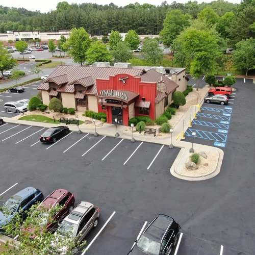 after asphalt repairs and sealcoating restaurant in woodstock, ga