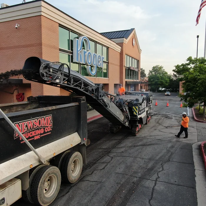after repaving a shopping center in kennesaw, ga