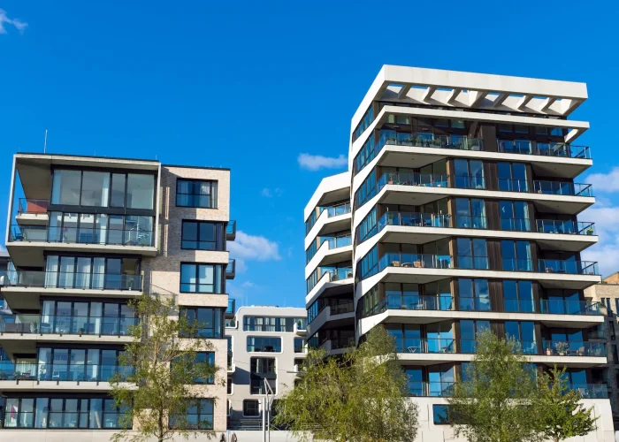 Modern condominiums in Milwaukee, WI